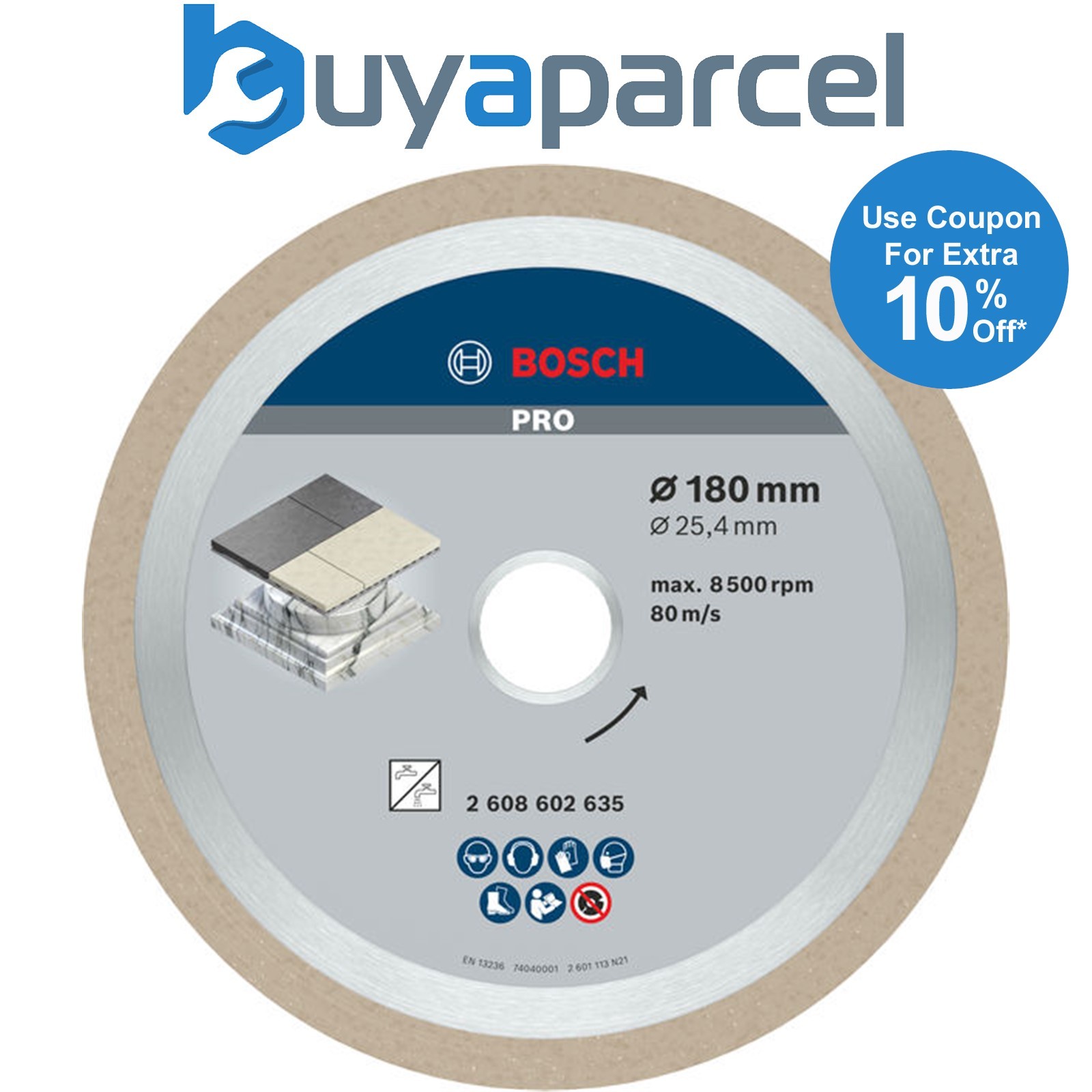 Bosch Diamond cutting discs PRO Ceramic Diamond Disc 180 x 25.4 mm 2608602635