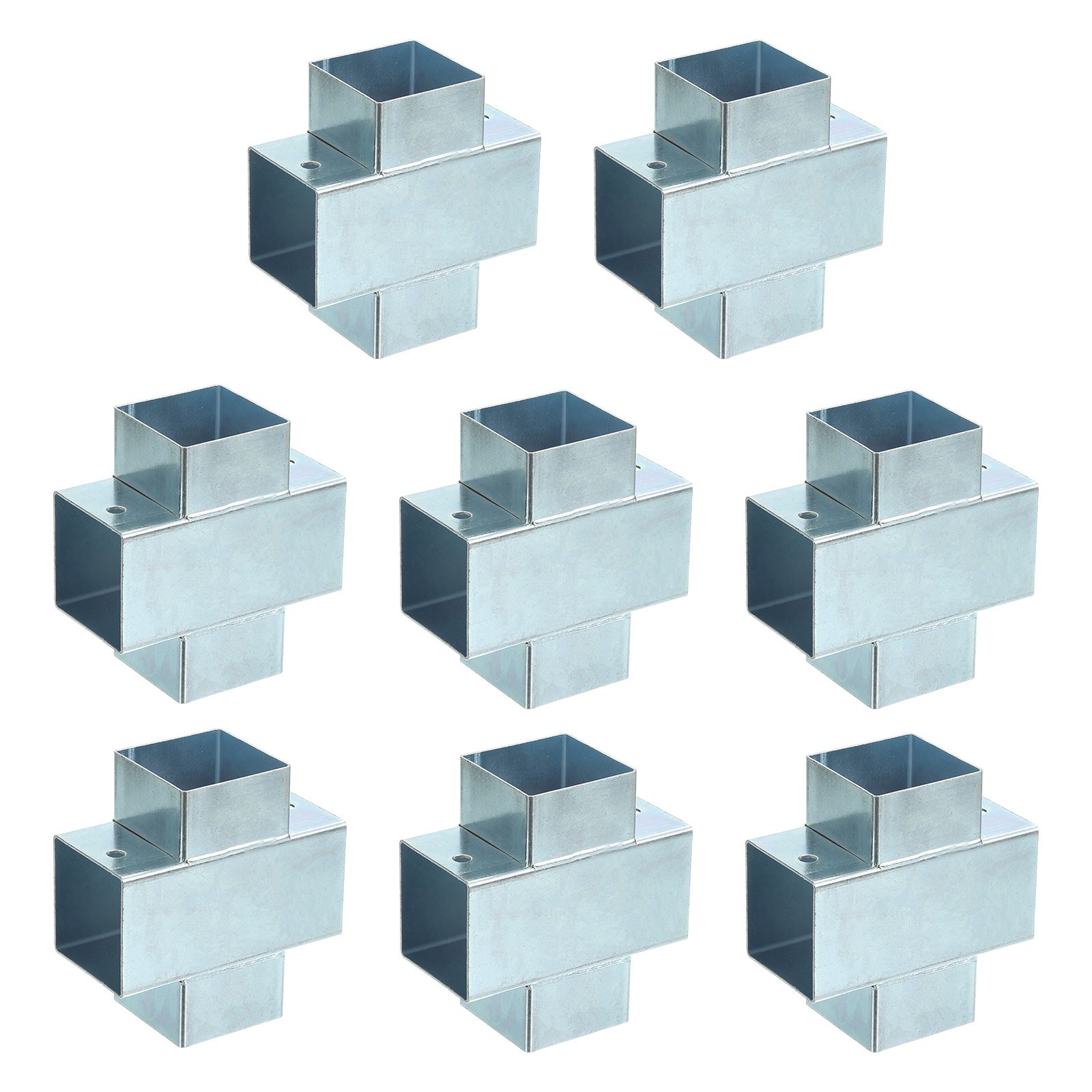 4-Way Gazebo Brackets Kit, Tube Cross Clamp for 1.6" x 1.6" Lumber (8 Pack)