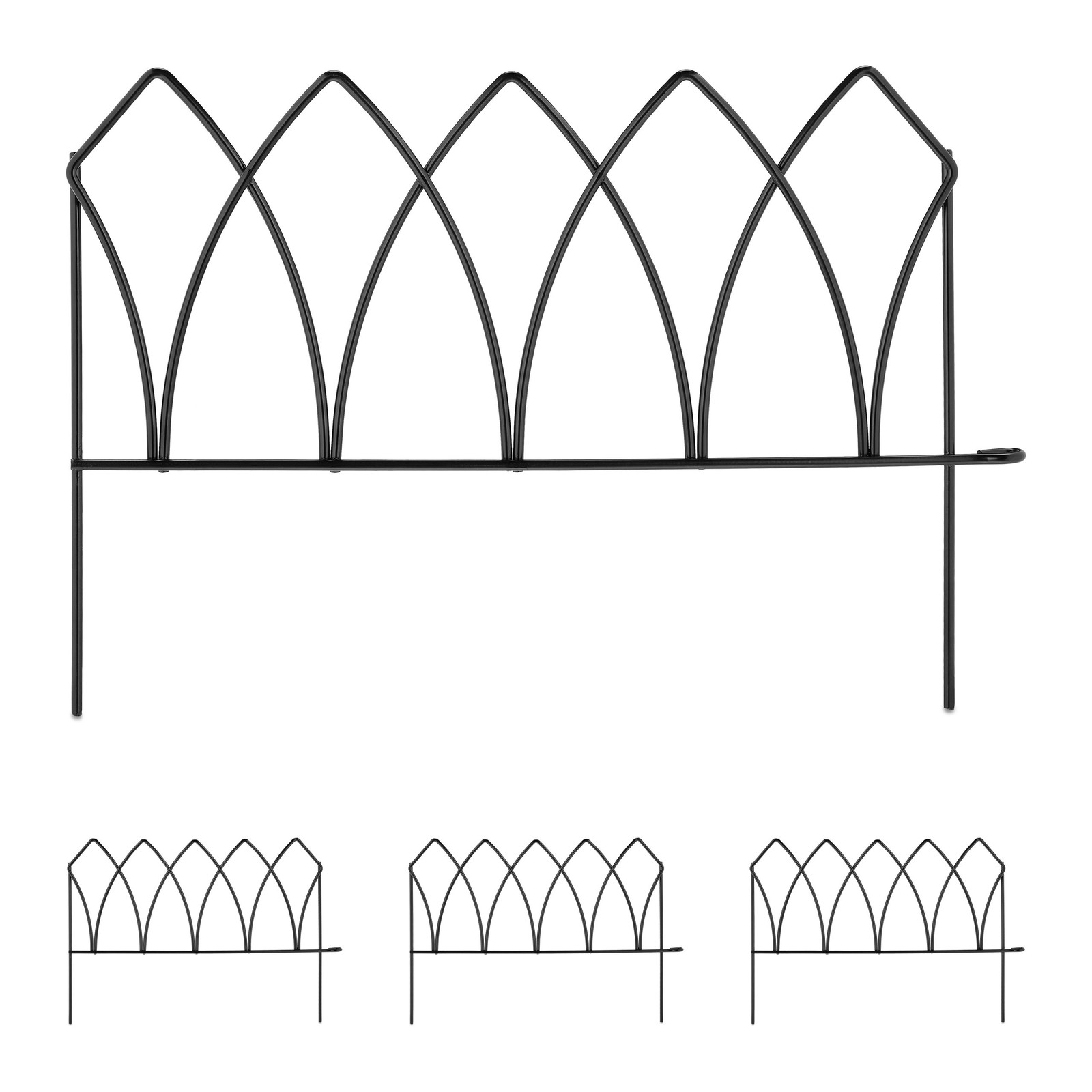 Lawn edging Decorative Fence Panels Gothic Design Weatherproof Mini Picket Fence
