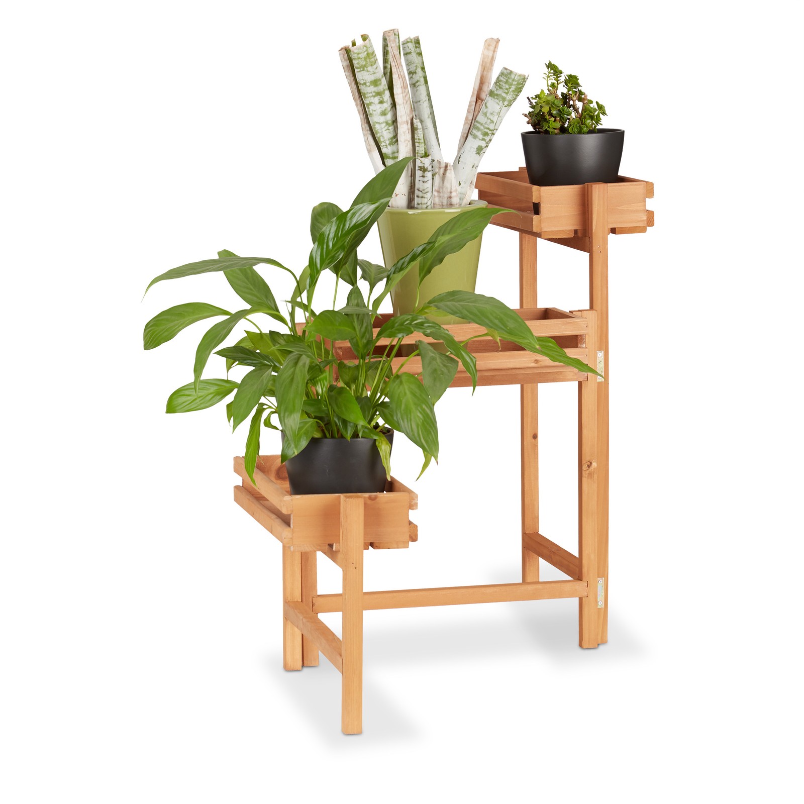 Flower Staircase, Adjustable Ladder Rack, 3-Tier Plant Stand Herb Shelf