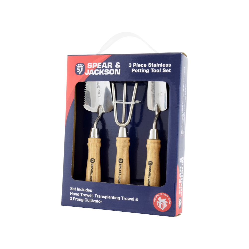 Spear & Jackson Stainless 3pc Mini Hand Potting Shed Tools Ideal For Gardeners