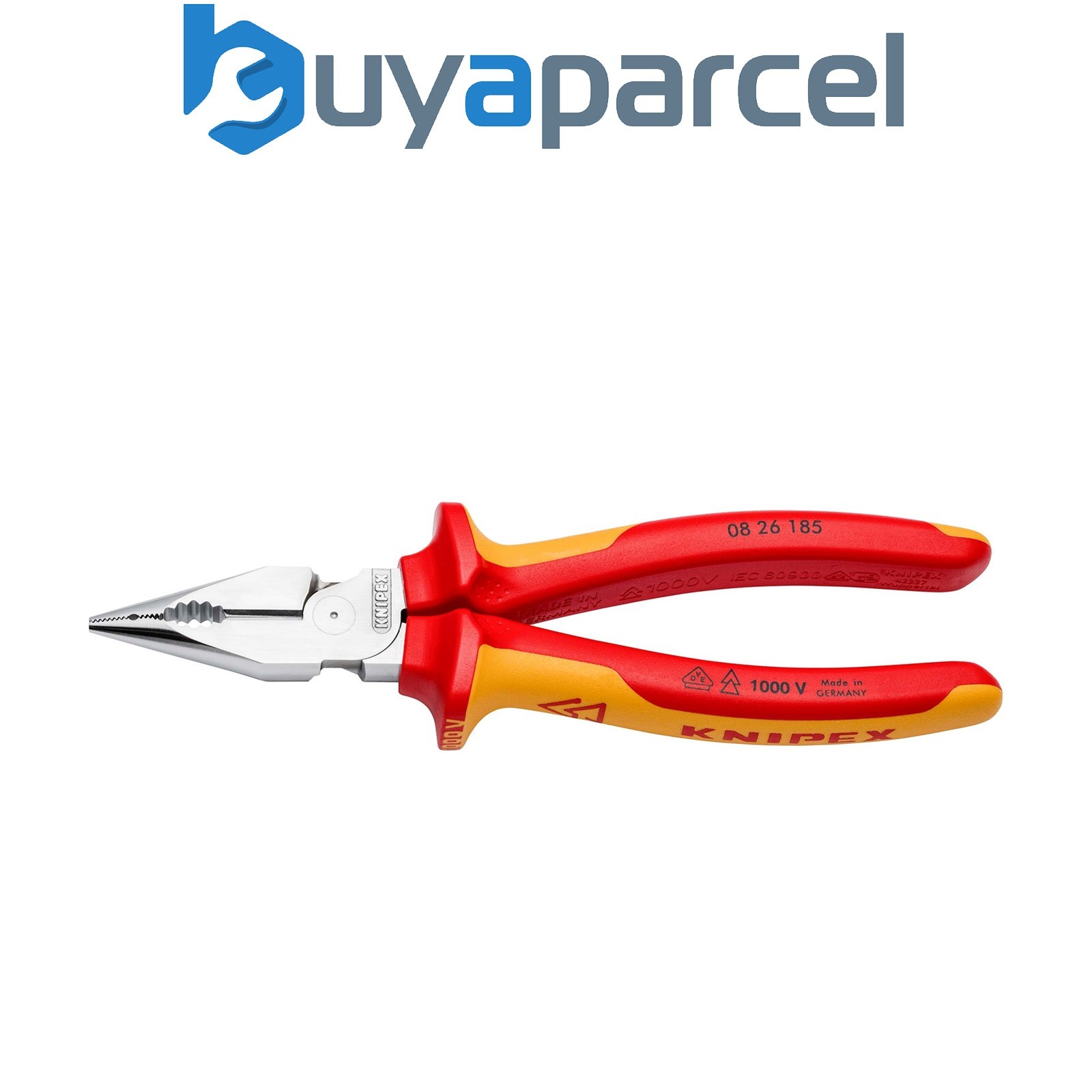 Draper 13185 KNIPEX 08 26 185 SB Needle-Nose Combination Pliers Insulated with M