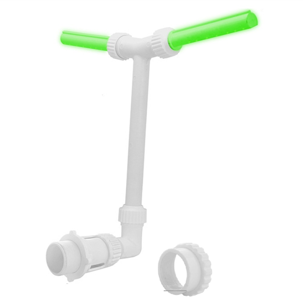 3X(Dual Water Fountain with Fluorescent Green Lights,Adjustable 2in17704