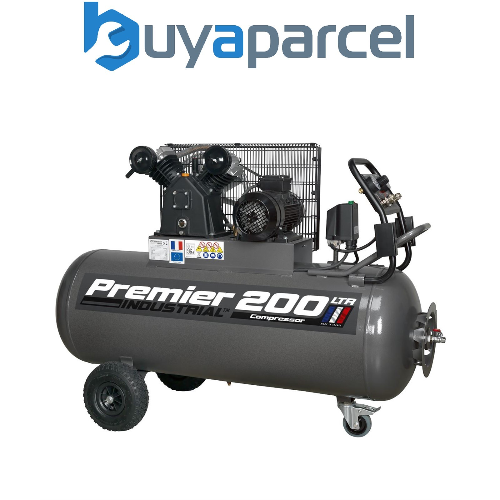 Sealey SAC3203B3PH Premier 200L Belt Drive Air Compressor with Front Control Pan