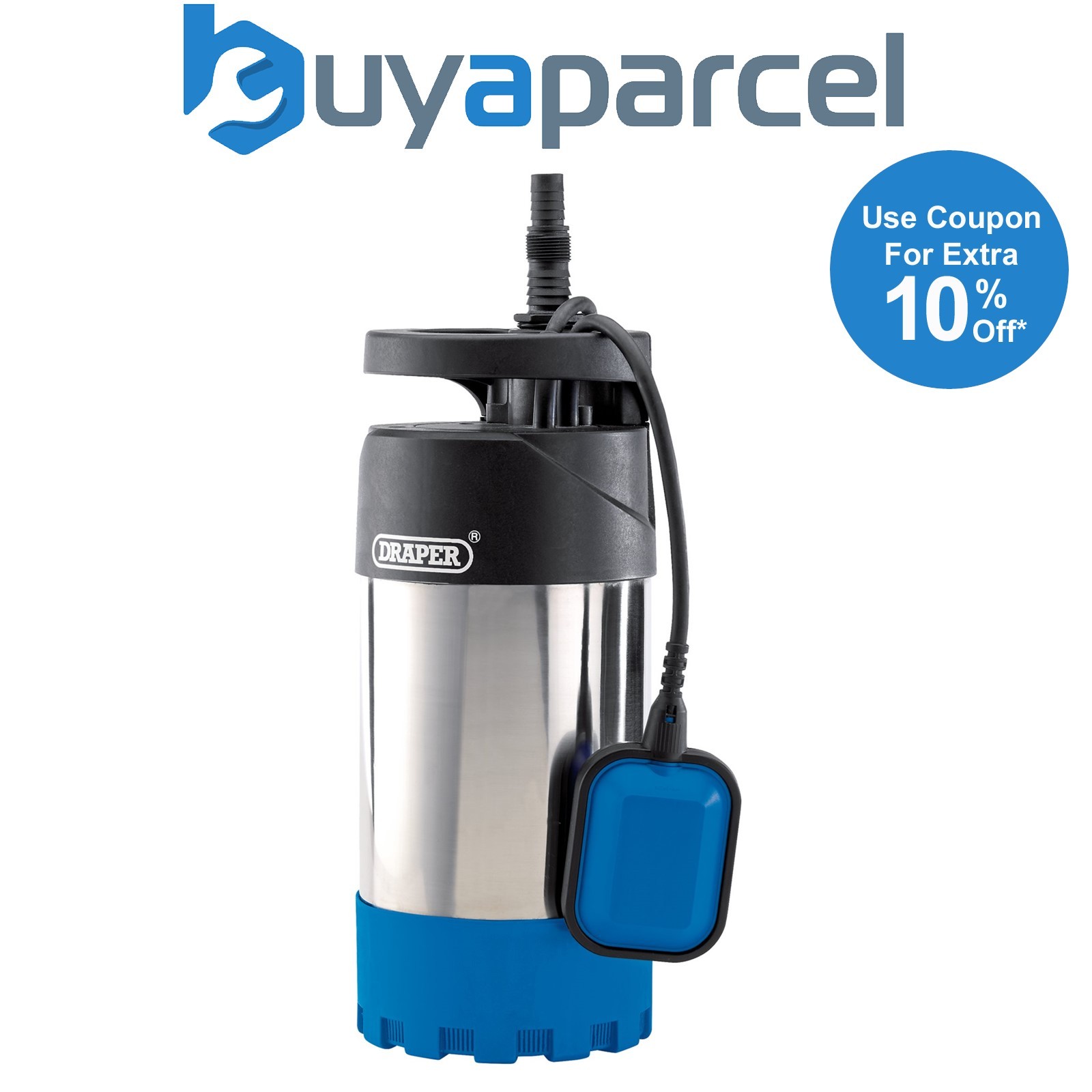 Draper 98921 Deep Water Submersible Well Pump with Float Switch, 91L/min, 1000W