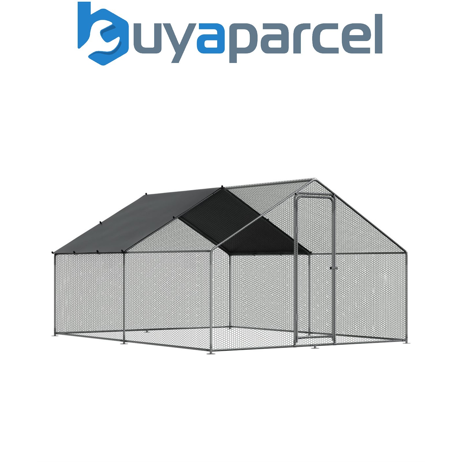 Sealey DG279 Dellonda Walk-In Galvanized Steel Chicken Run with Roof Cover & PVC