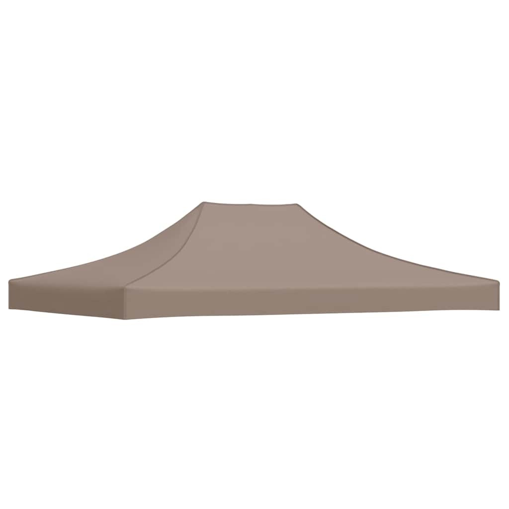 Party Tent Roof 4x3 m Taupe 270 g/m² Replacement Canopy Gazebo Cover vidaXL