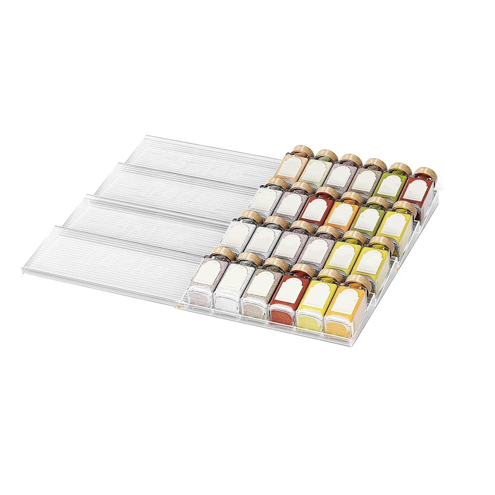 Spice Organization Acrylic Spice Rack Adjustable Clear Acrylic Spice Rack 16236