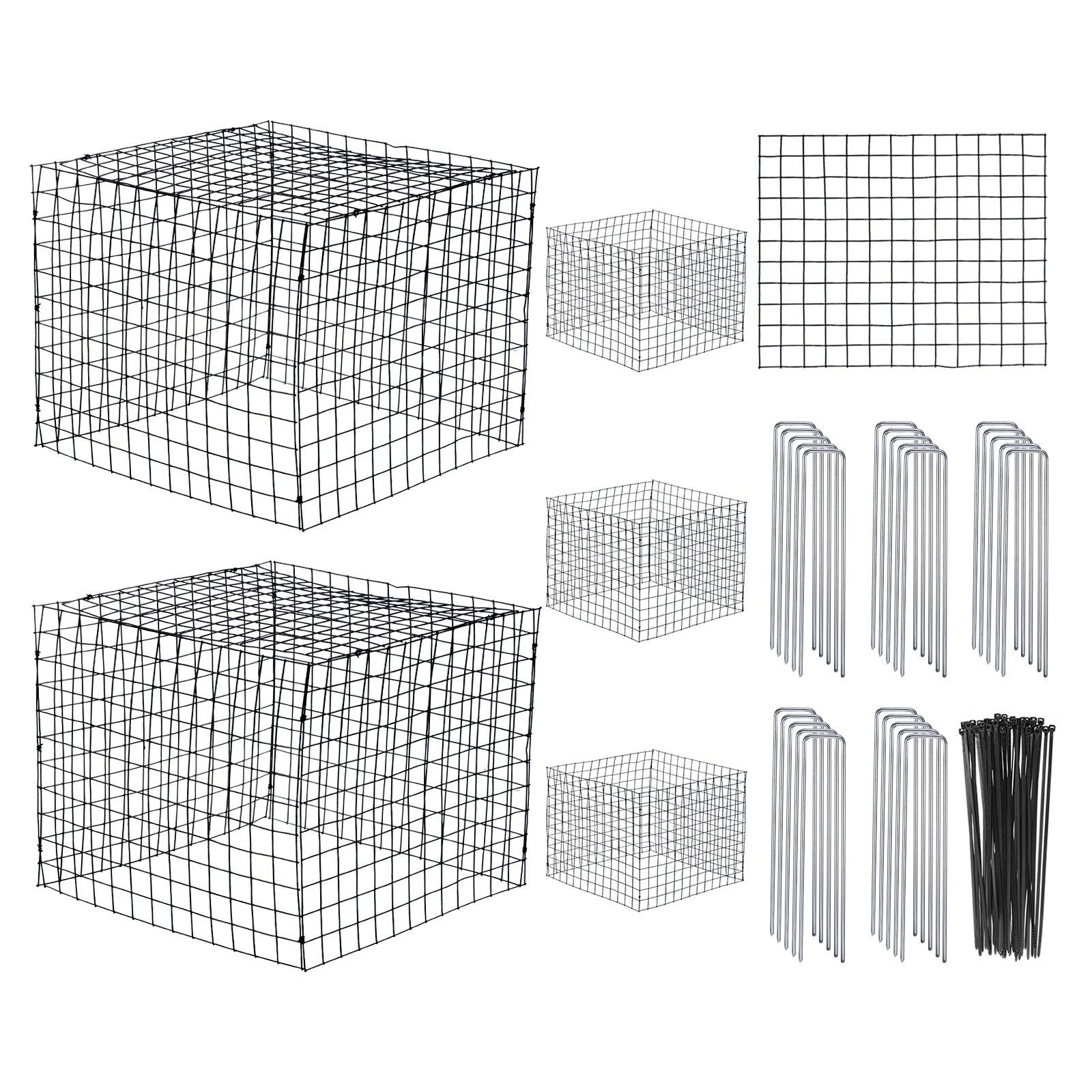 8 Sheet Small Wire Plant Protectors 13"x15.7" Garden Square Wire Plant Cage Mesh