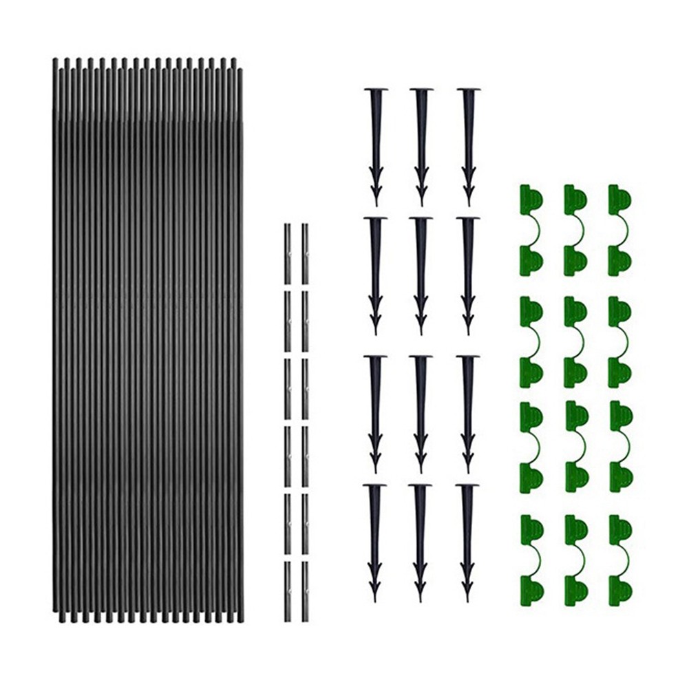 3X(18Pcs Garden Hoops for Netting Tunnel, Garden Hoops Greenhouse Frame4543