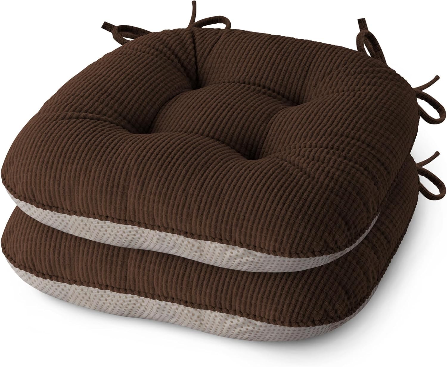 Indoor Chair Cushions for Dining Room Set of 2 Non Slip Kitchen Chair Cushions