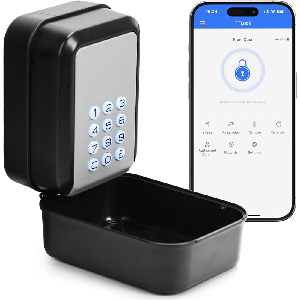 Key Lock Box Electronic Bluetooth Lock Box with APP Control and PIN Code4235