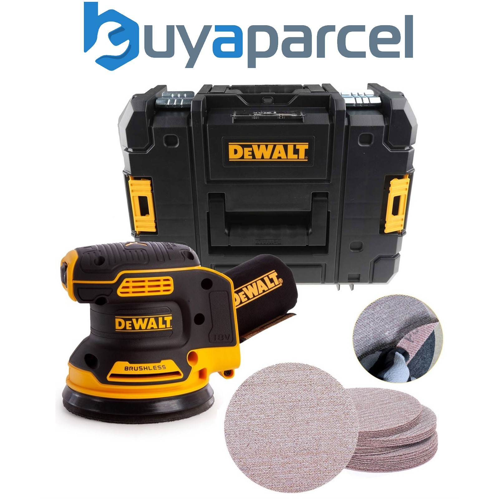 Dewalt DCW210NT Cordless Brushless 18v XR Random Orbital Sander 125mm + 25xMesh