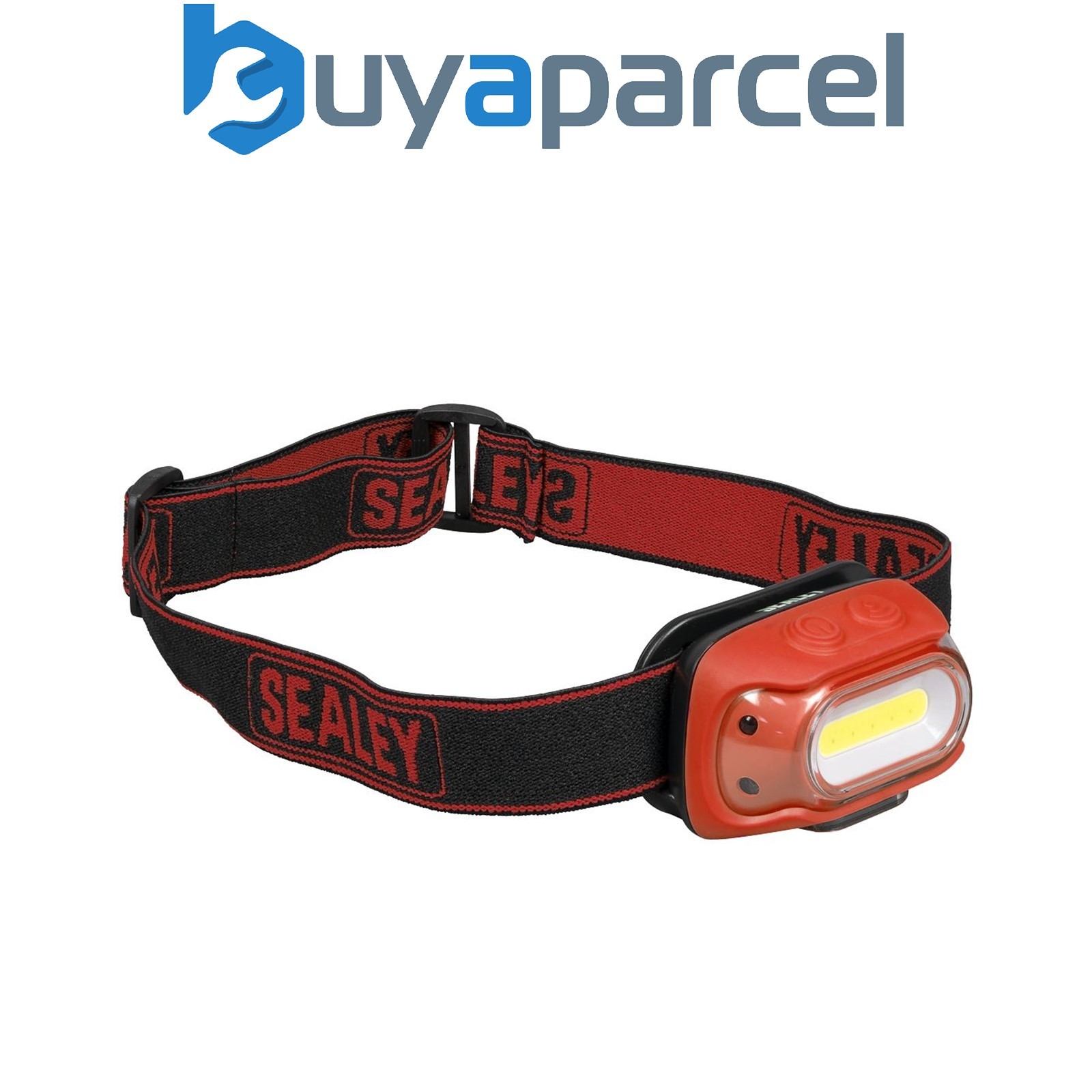 Sealey HT08RR Rechargeable Head Torch with Auto-Sensor 8W COB LED - Red