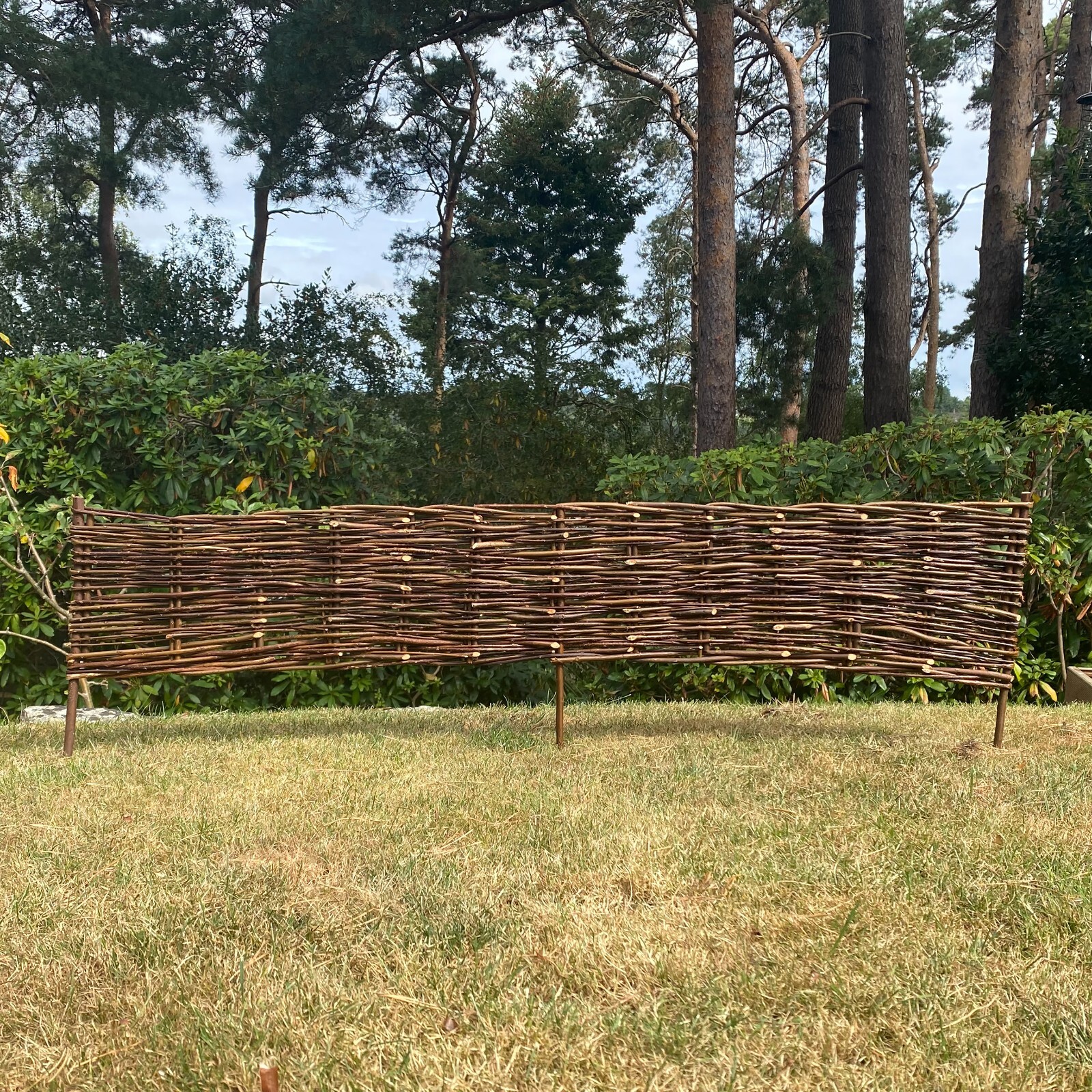 Willow Garden Edging Edge Wooden Hurdles Lawn Border Set of 10 (120cm x 20cm)