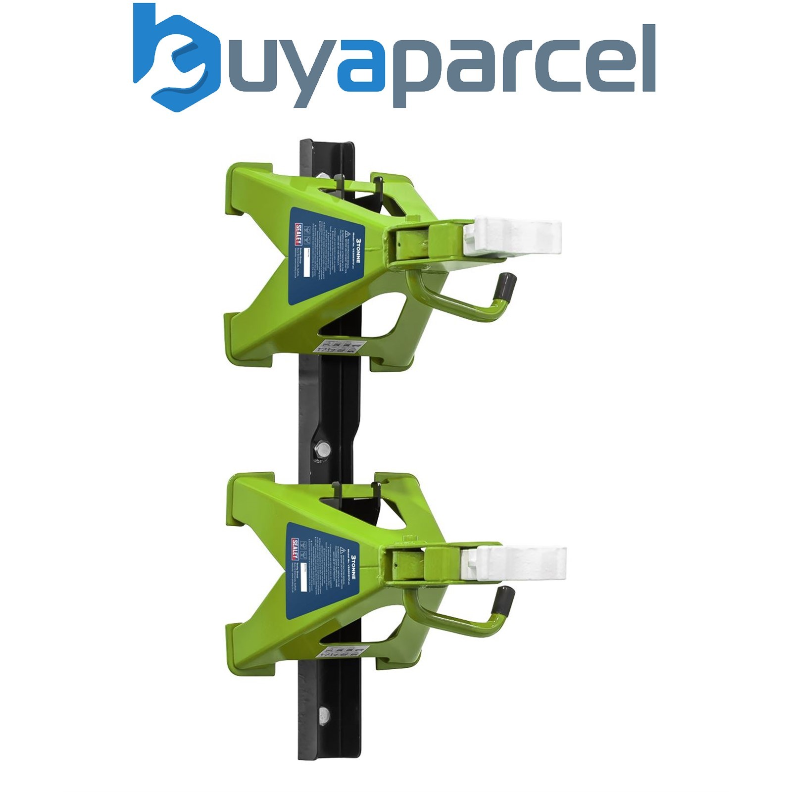 Sealey VS2003HVCOMBO Axle Stand & Axle Stand Storage Rack Combo 3 Tonne - Hi-Vis