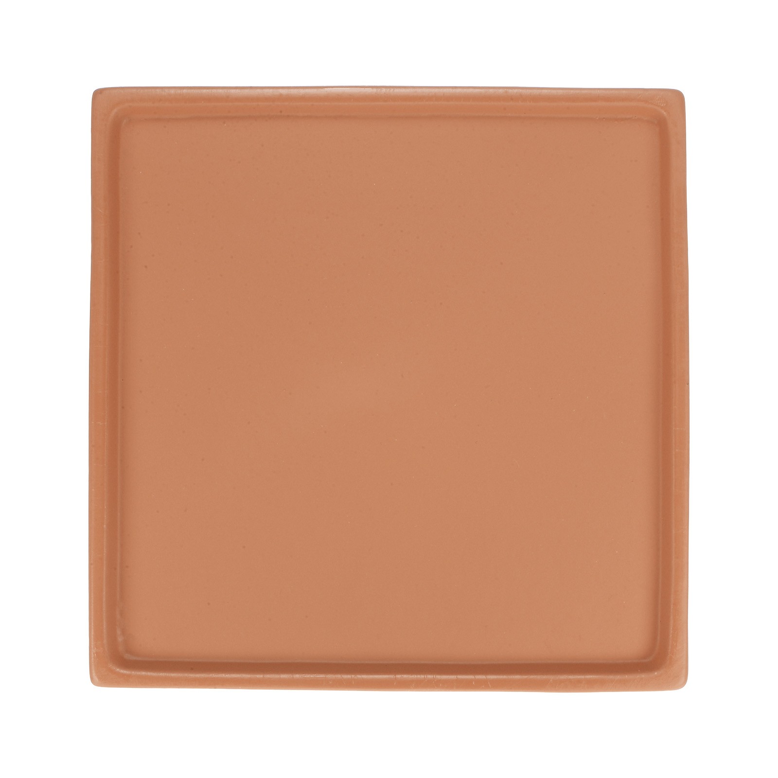 Ceramic Plant Saucer, 7.1 Inch Saucer Drip [Square Dark Orange]