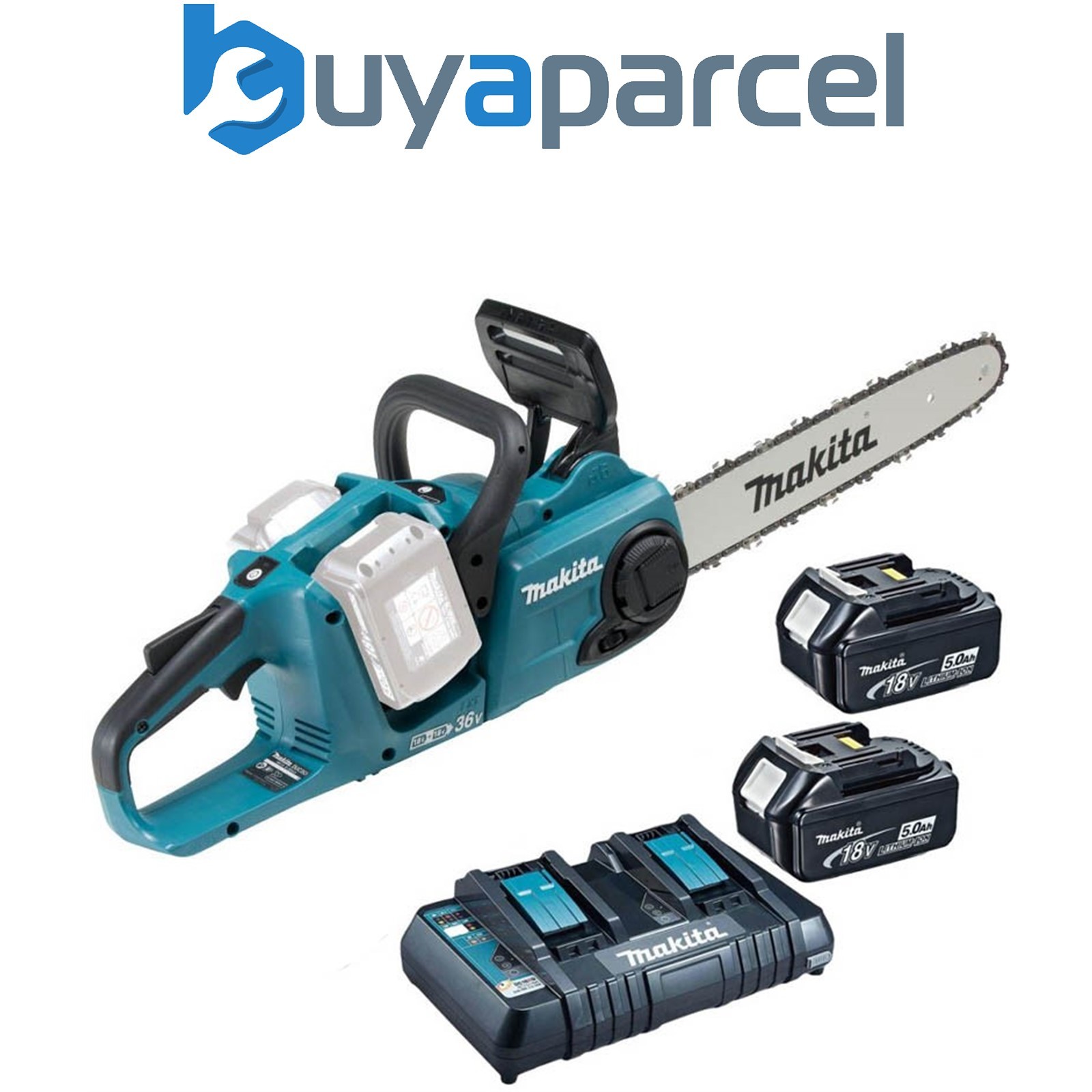 Makita DUC353 Twin 18v / 36v LXT Cordless 35cm Chainsaw DUC353 2 x 5.0ah
