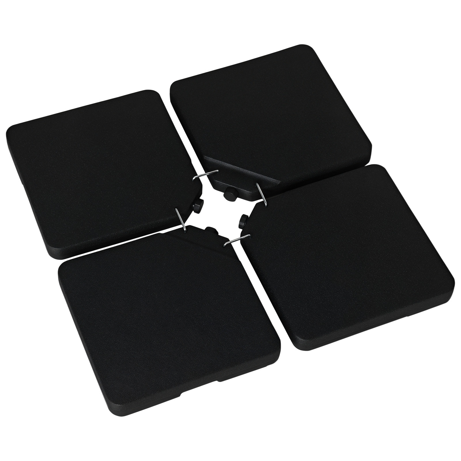 Outsunny Set of 4 Parasol Base Stand Weights for Cantilever Umbrella, Black