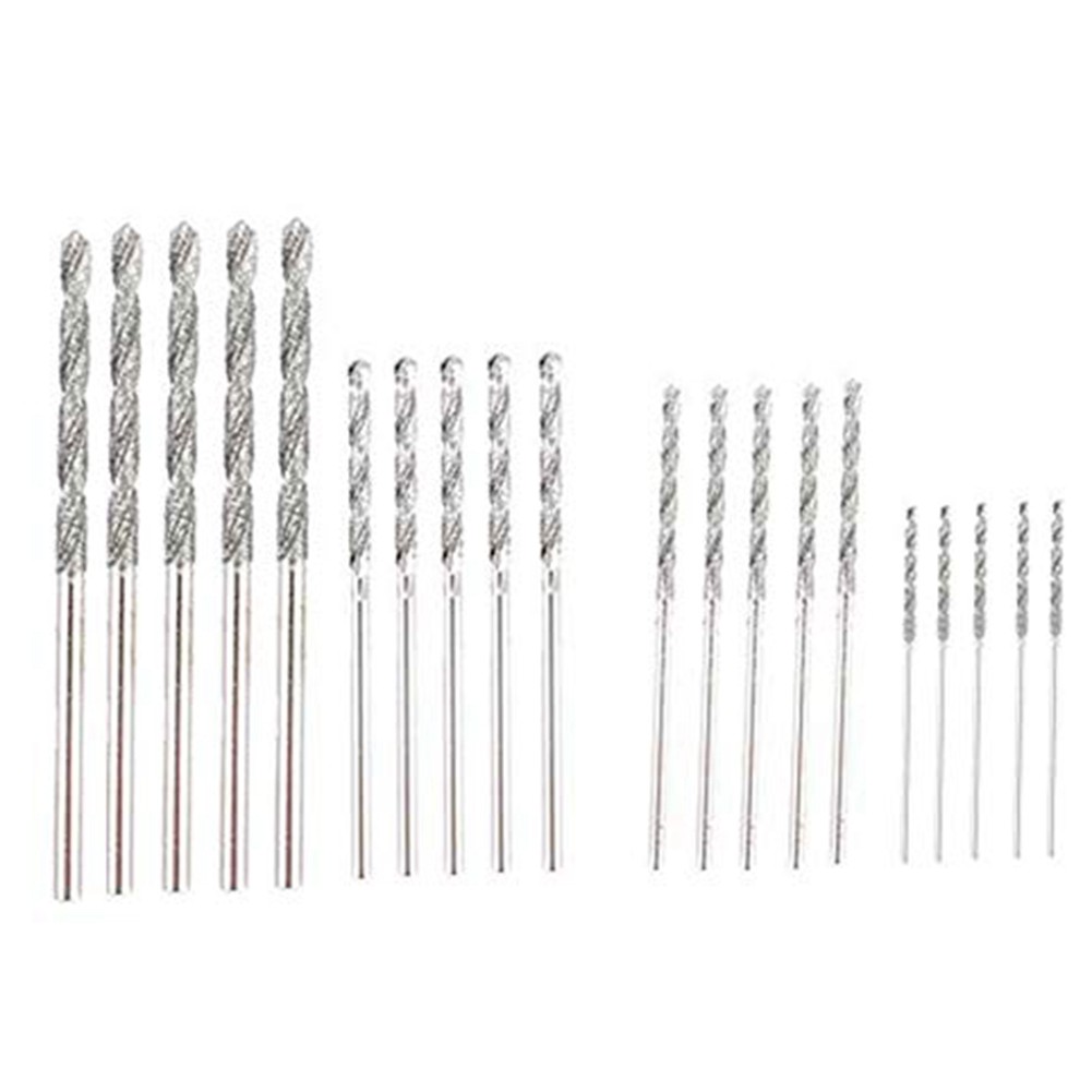 8X( Drill Bit Set 20 Pieces 4 Sizes 1mm 1.5mm 2mm 2.5mm Tip Jewelry8361