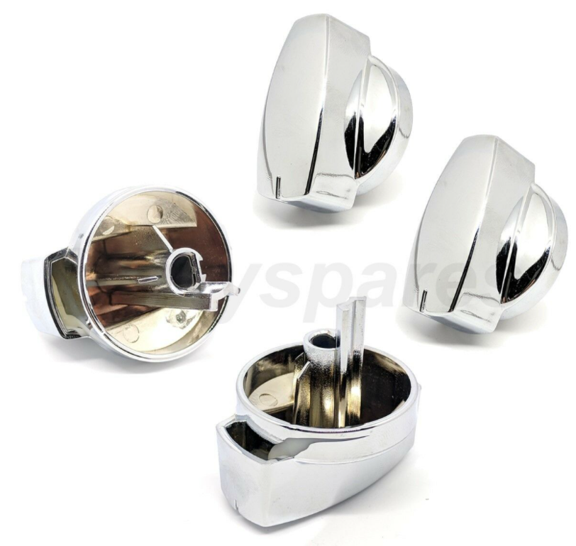 4 Chrome Cooker Oven Gas Hob Control Dial Knob For Belling Stoves Countryrange