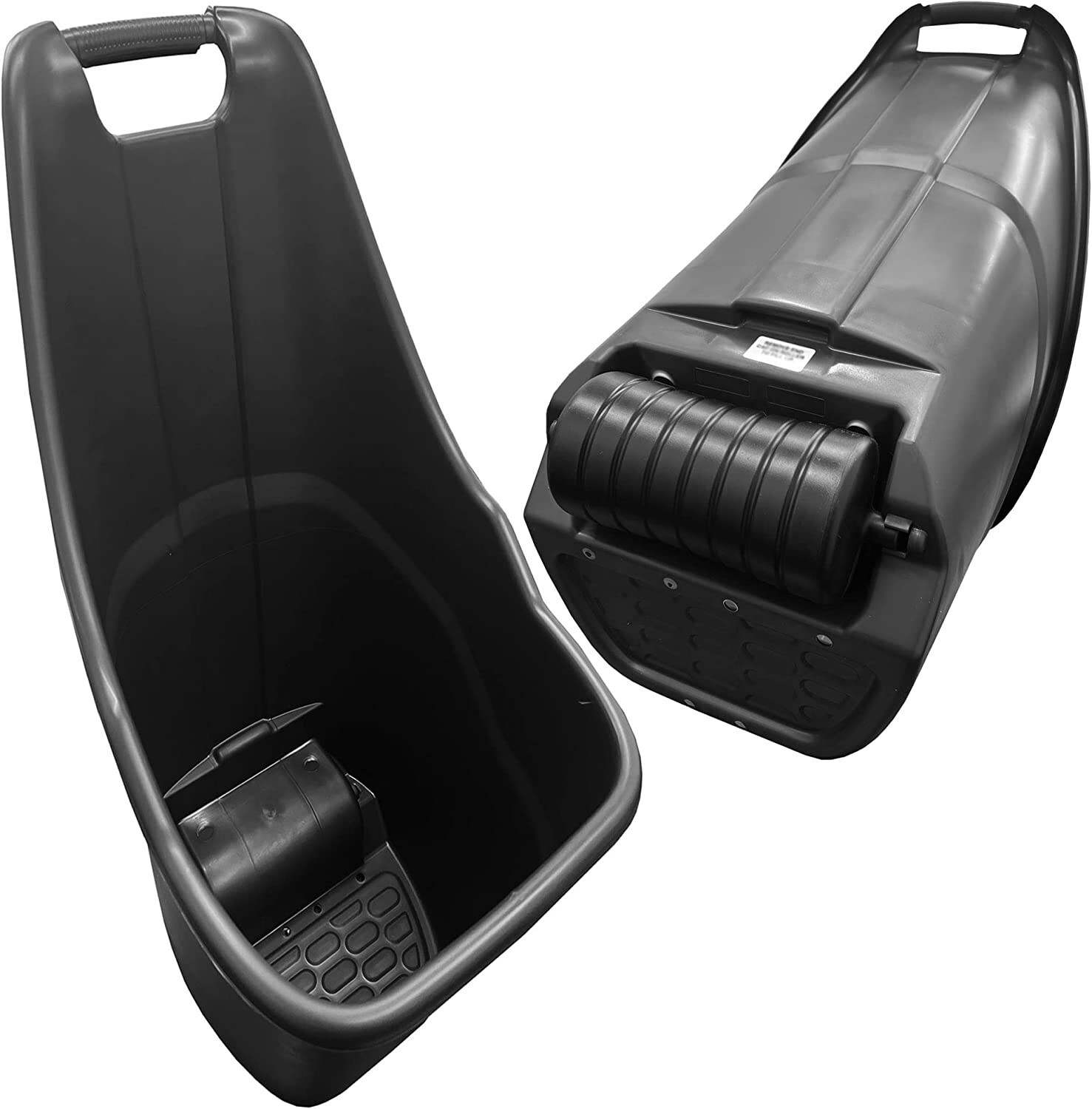 Black Plastic Garden Rolling Caddy Kart Wheelbarrow With Wheels