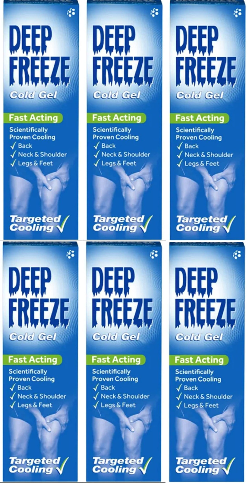 Deep Freeze Cold Gel Fast Acting 100g x 6