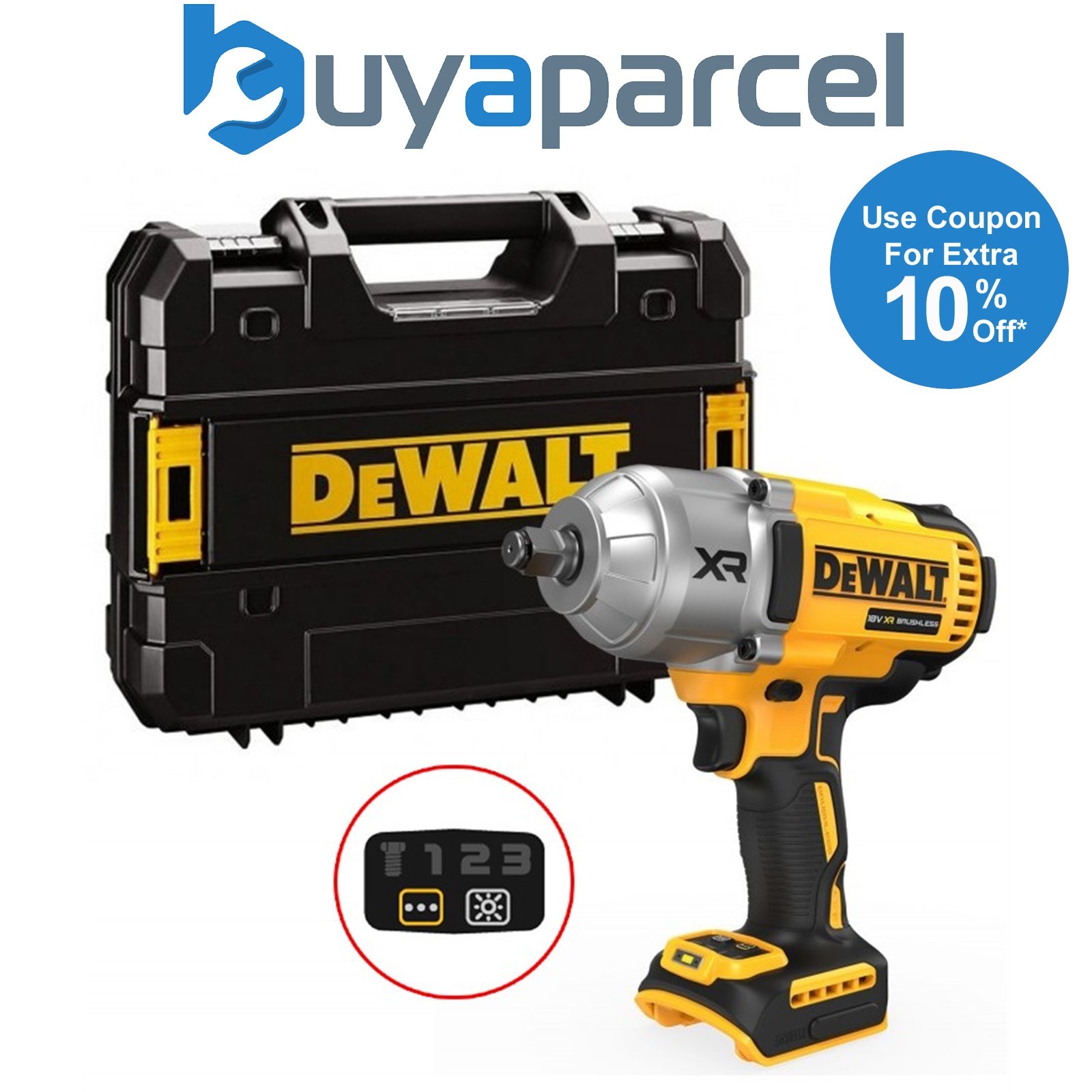 Dewalt 18v DCF900NT XR High Torque Impact Wrench Li-Ion 1/2" 1396Nm + Tstak