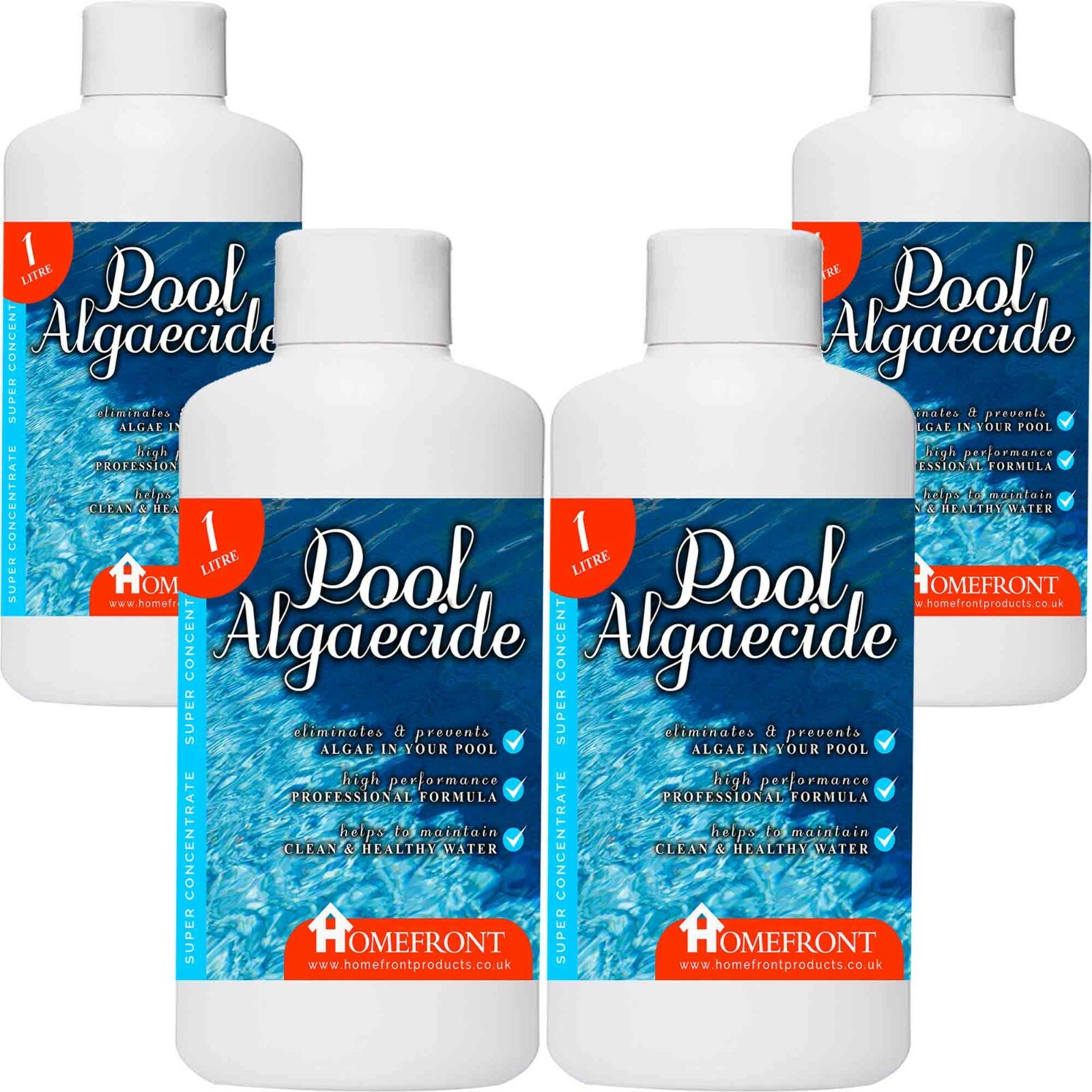 Homefront Algae Remover Hot Tub Spa Solution Pool Cleaner Prevents Growth 4L