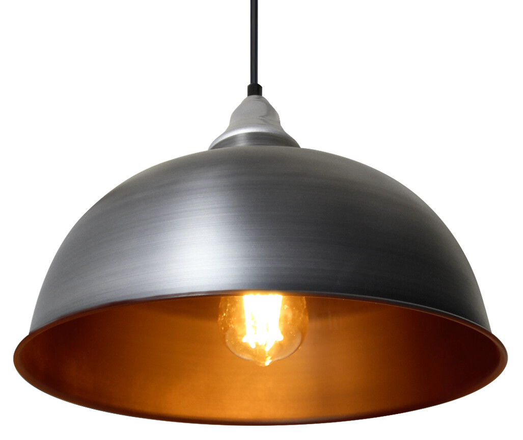 Vintage Antique Stainless Steel Hanging Ceiling Pendant Shade Bars Restaurant 06