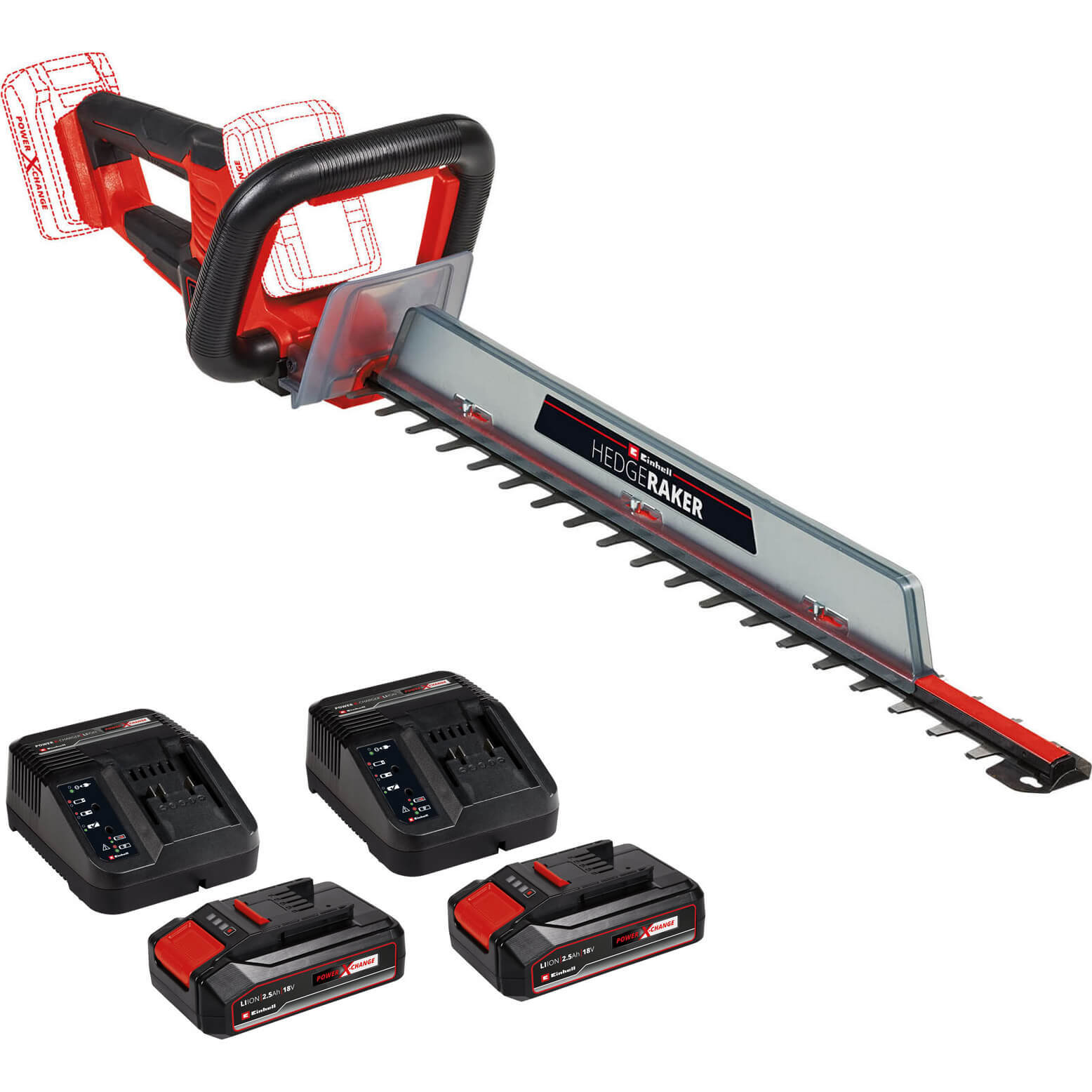 Einhell GE-CH 36/61 Li 36v Cordless Hedge Trimmer 610mm 2 x 2.5ah Li-ion