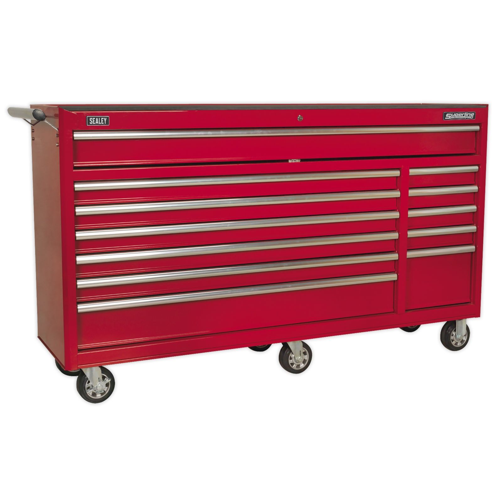 Sealey Rollcab 12 Drawer with Ball Bearing Runners Heavy-Duty - Red - AP6612