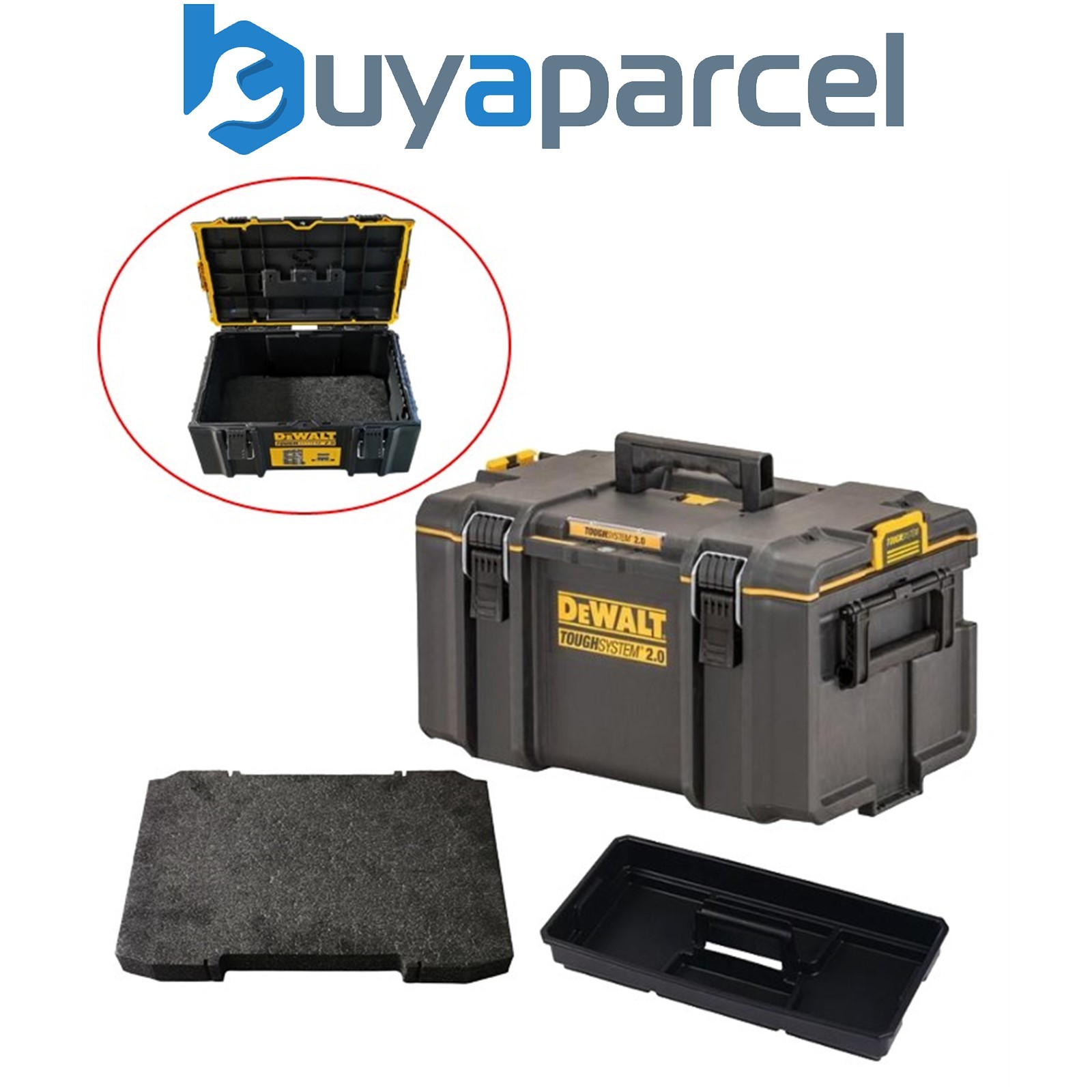 Dewalt Tough System 2.0 DWST83294-1 DS300 Stackable Organiser Shadow Foam 50mm