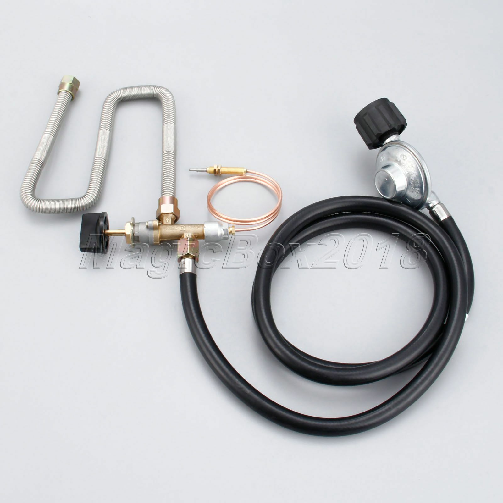1 Set Universal Propane Fire Pit Control Valve System Kit Gas Regulator Parts