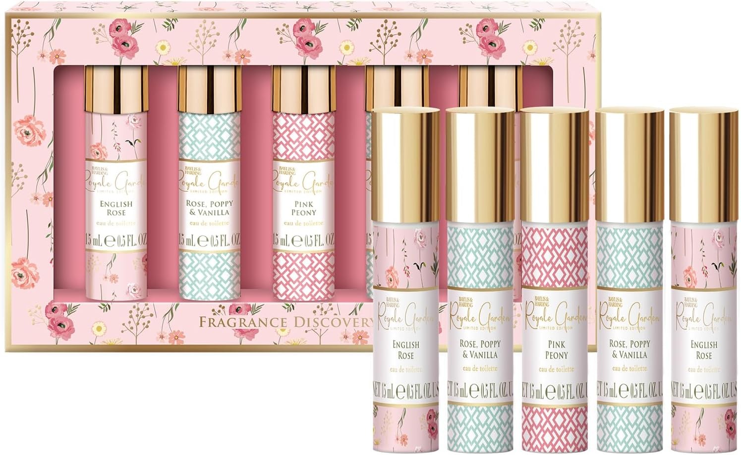 Baylis & Harding Royale Garden Rose, Poppy & Vanilla Fragrance Discovery Gift S