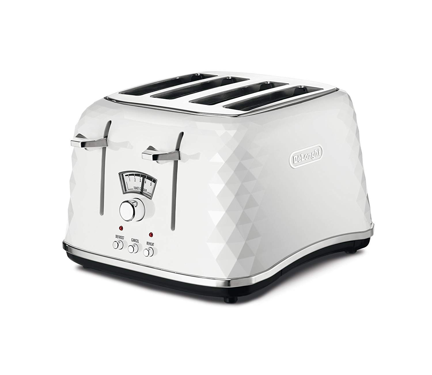 De'Longhi CTJ4003.W Brillante 4 Slice Toaster with Defrost Function 1800W