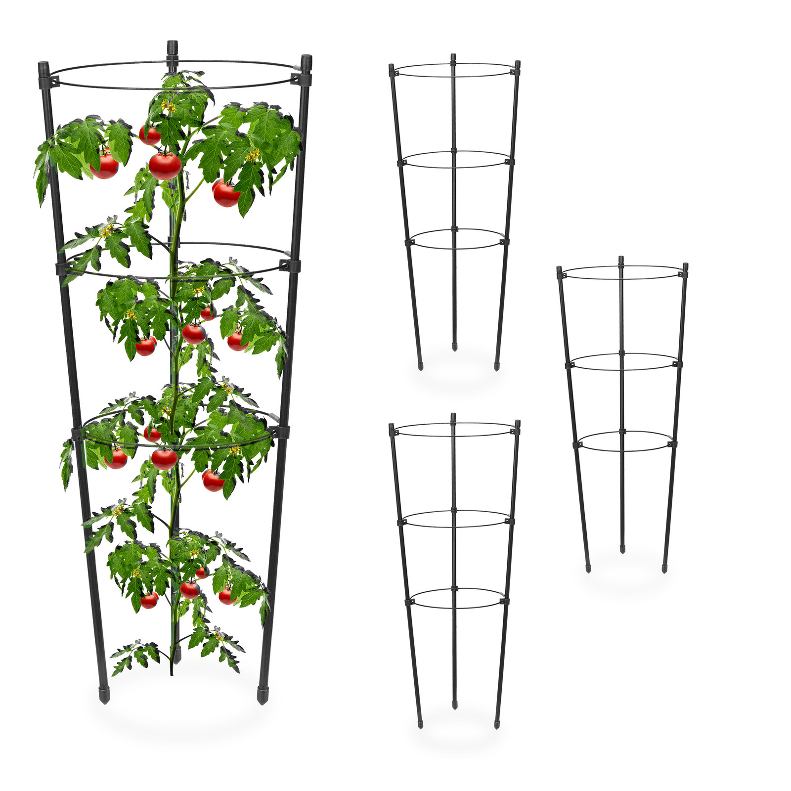 Plant supports Tomato Trellis Set Lightweight Black Metal Metal Plant Frame