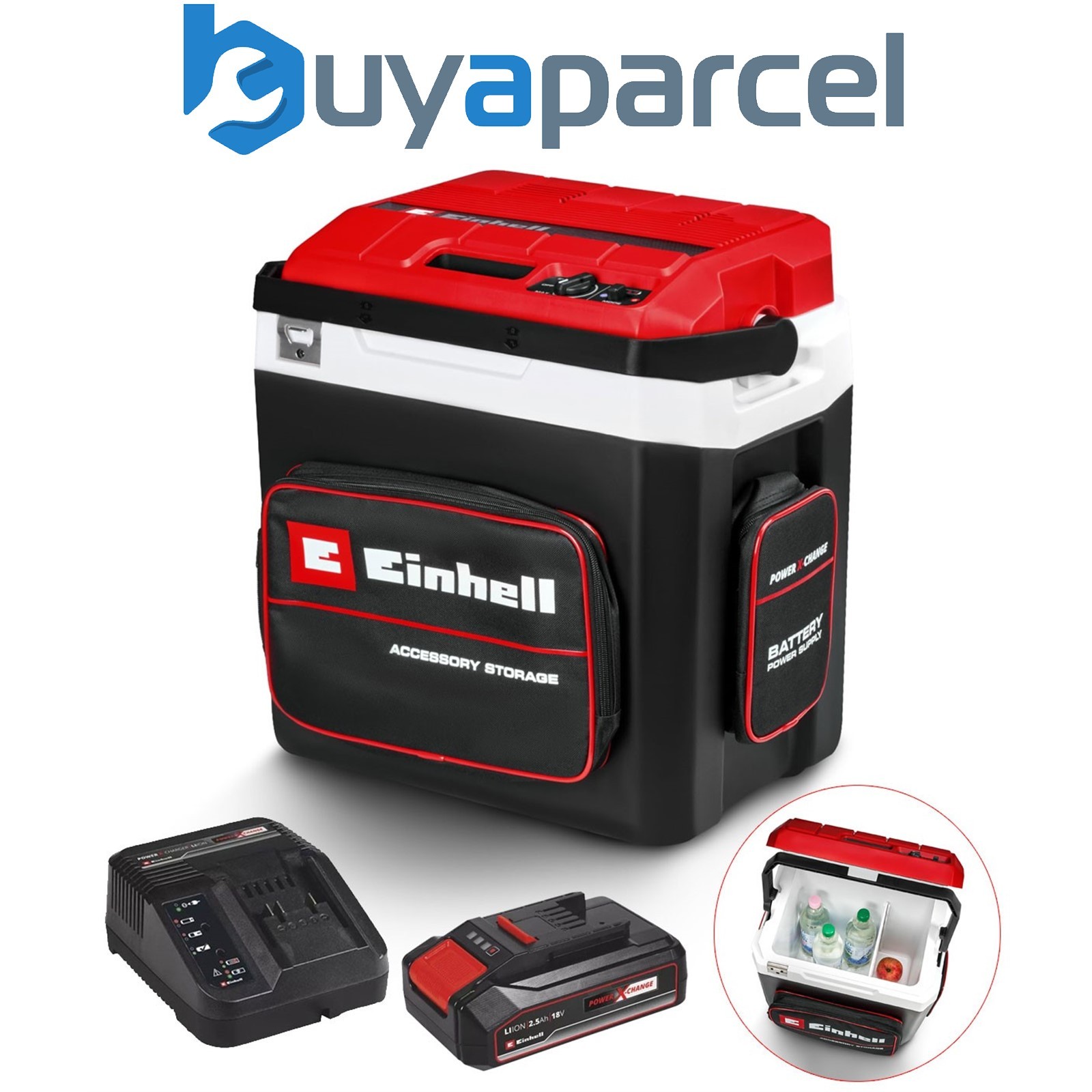 Einhell PXC 18v 27L Cooler & Warmer Cool Box Portable TE-COL 18/27 2.5ah Battery