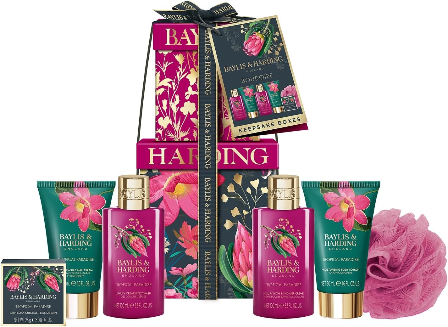 Baylis & Harding Boudoire Tropical Paradise Luxury Pamper Present Gift Set (Pac