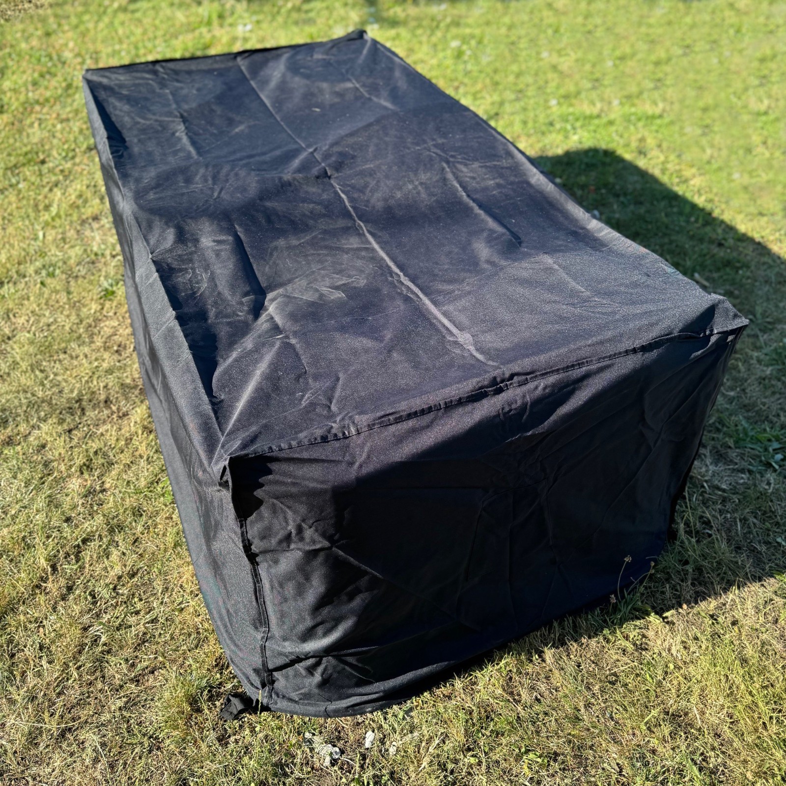 Premium Garden Table Cover Patio Waterproof Rectangular Furniture Black (2.05m)