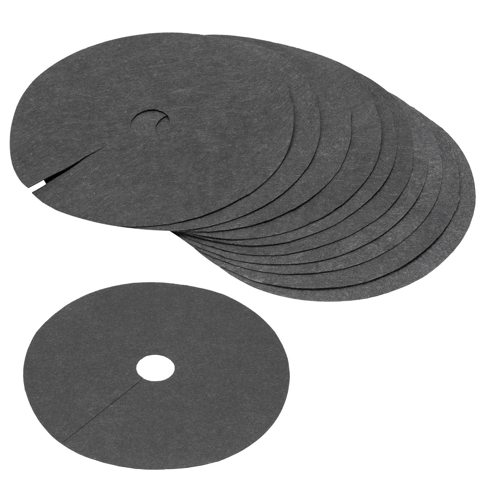 15 x Tree Mulch Ring 42cm Nonwoven Tree Protector Mat Plant Cover Black