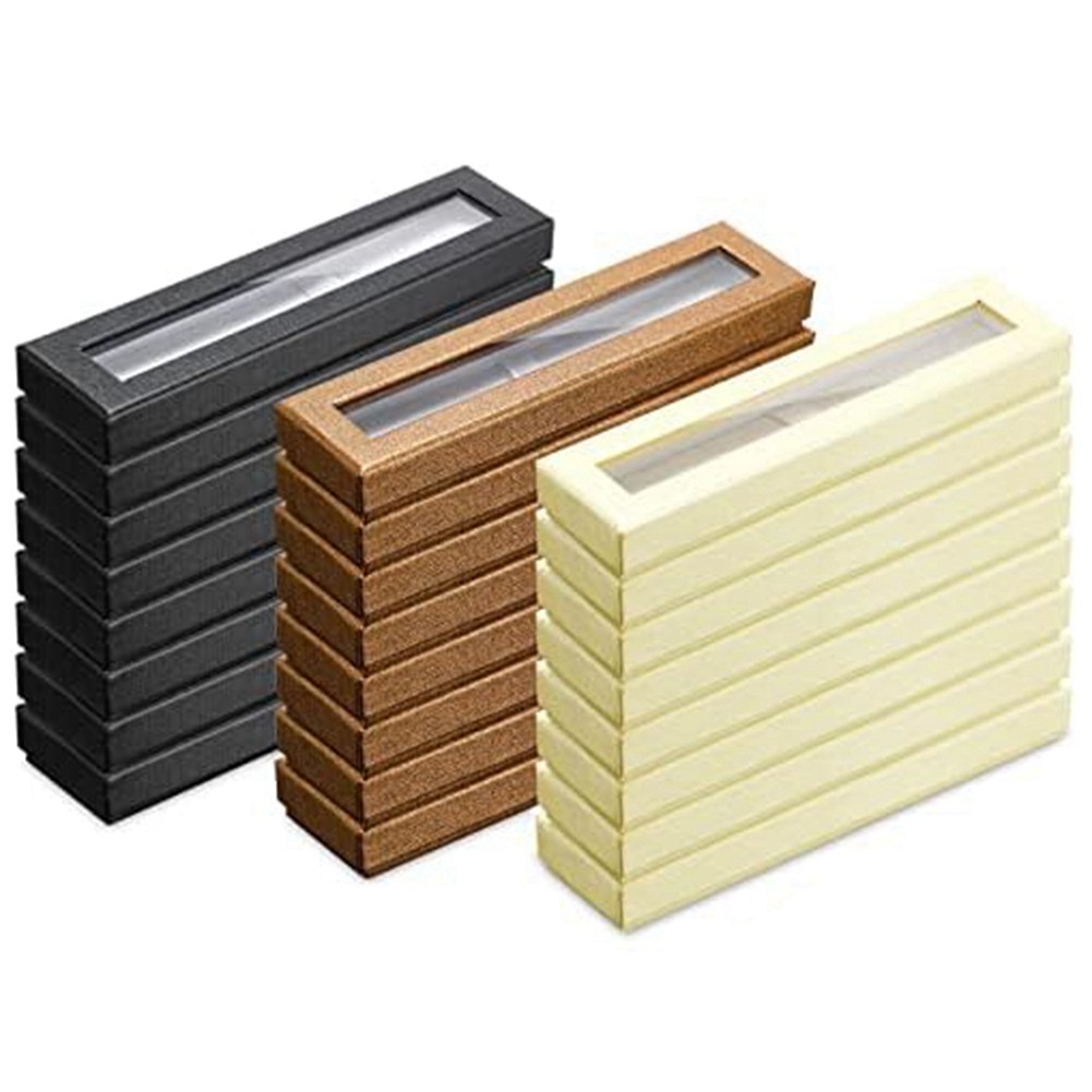 24 Pcs Pen Gift Box Empty Pen Cases with Clear Lid Pen Display for5232
