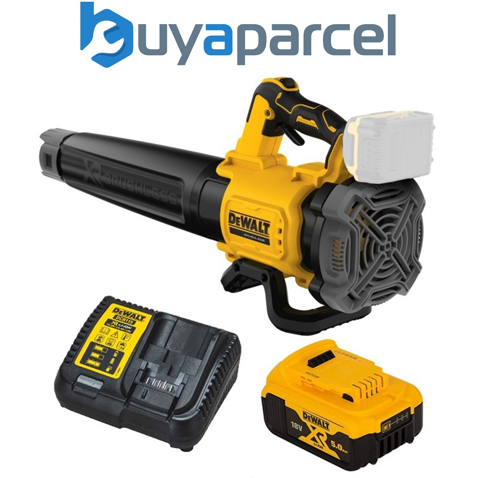 Dewalt DCMBL562P1 18v XR Brushless Axial Blower + 1 x 5.0ah Battery + Charger