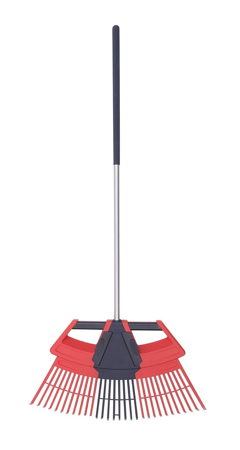 Spear & Jackson 3in1RAKE 30" Leaf Rake, 8" Shrub Rake & Leaf Grabber in One Tool