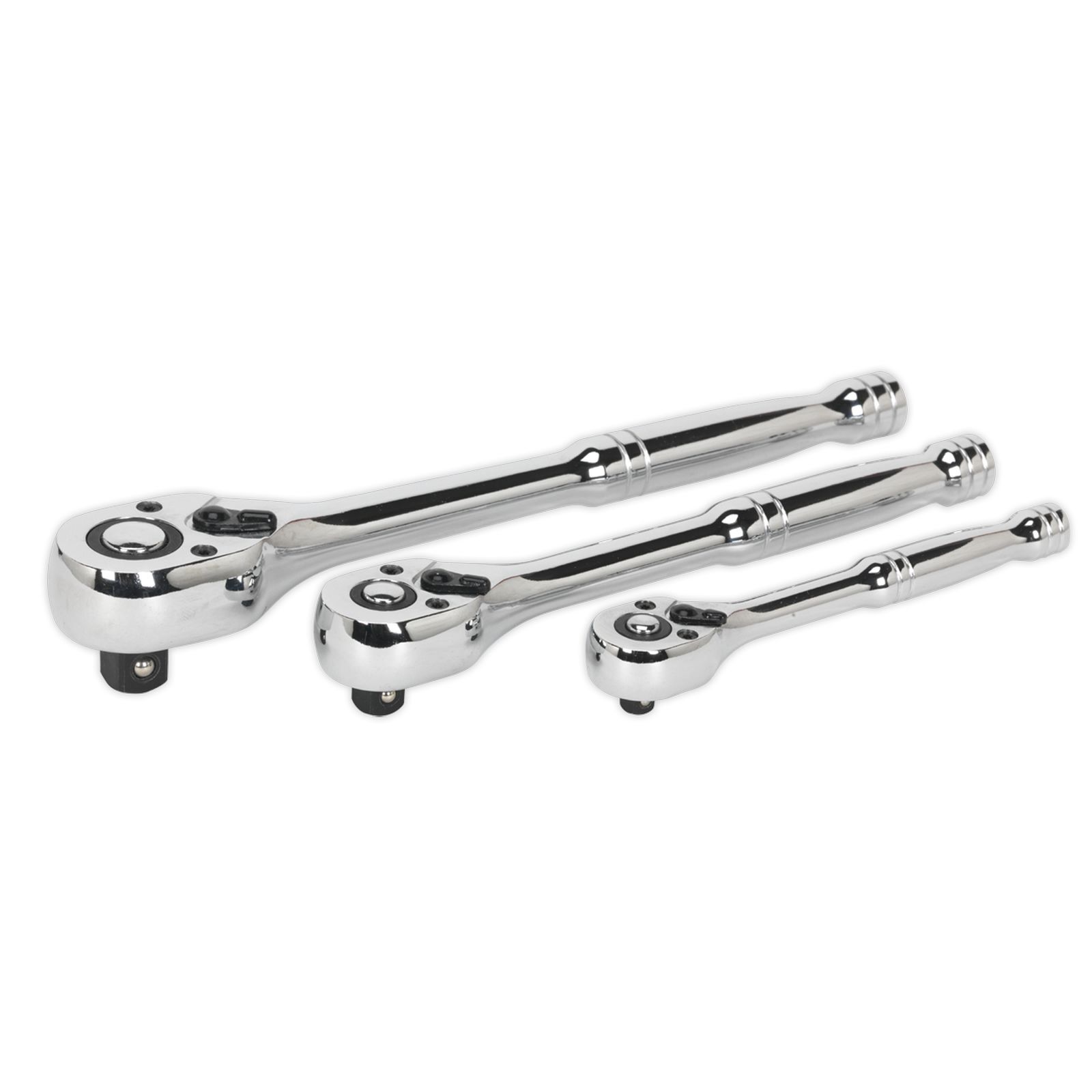 1x 3 Piece Sealey Ratchet Pear Head Wrench Set - AK6672