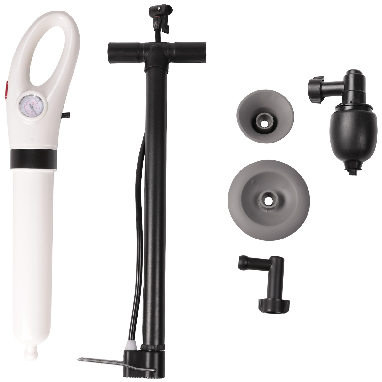 Toilet Dredge Head High-Pressure Cleaner Manual Pneumatic Dredging Tool T9L1