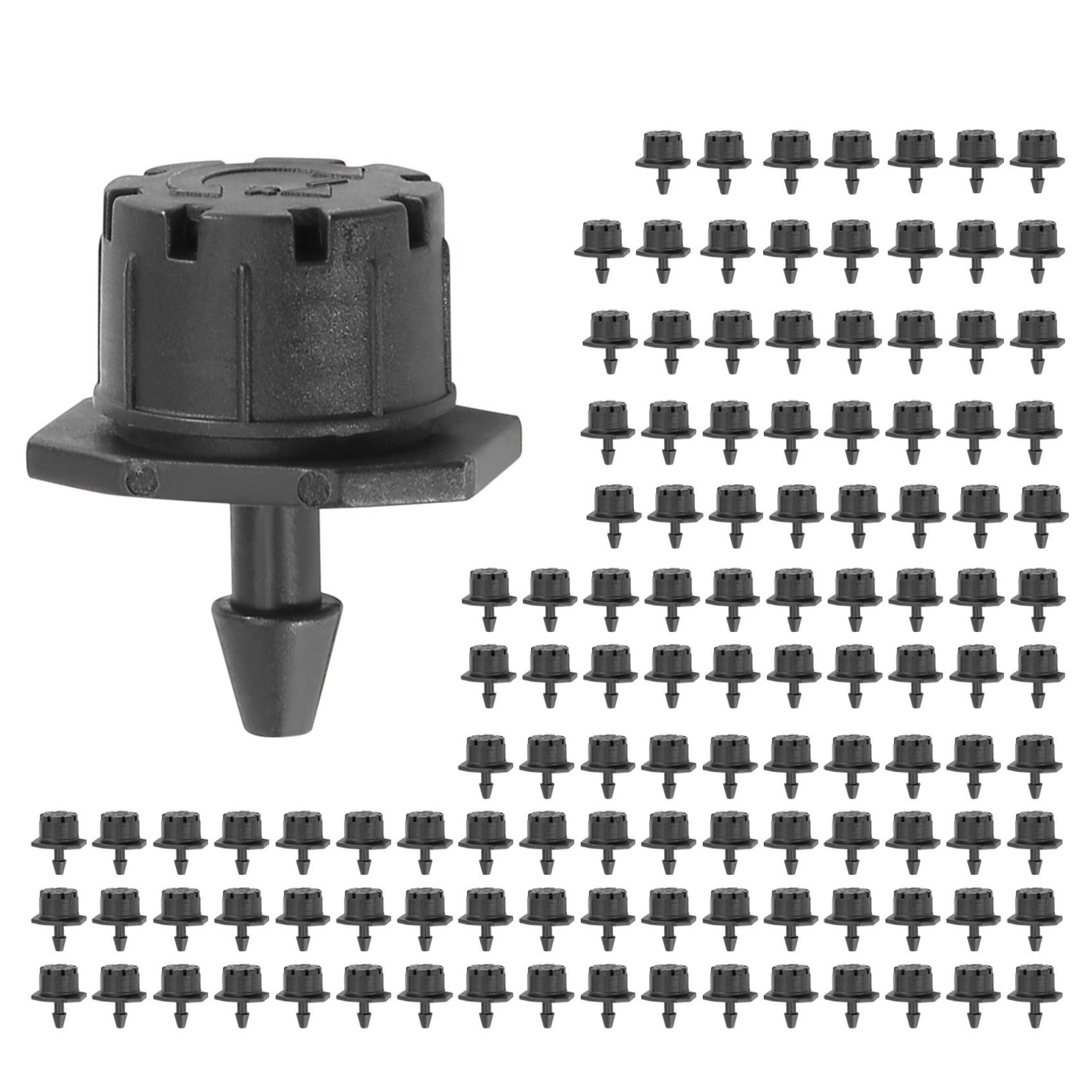 3X(150Pcs Adjustable Irrigation Drippers Sprinklers 1/4 Inch Emitter9215