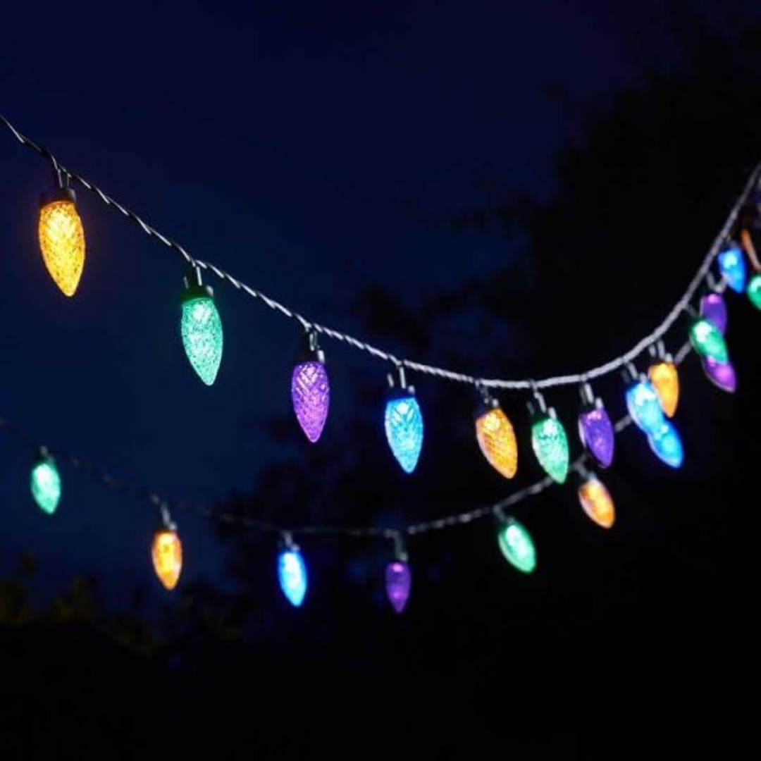 Solar LED String Lights Multicoloured White Outdoor Garden Lighting Fairy 4.3m