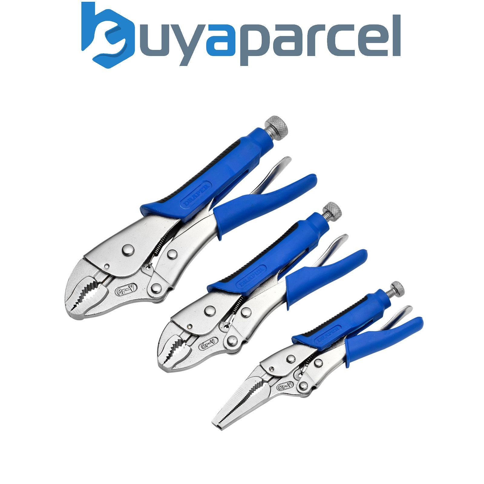 Draper 88293 Soft Grip Self Grip Pliers Set (3 Piece)
