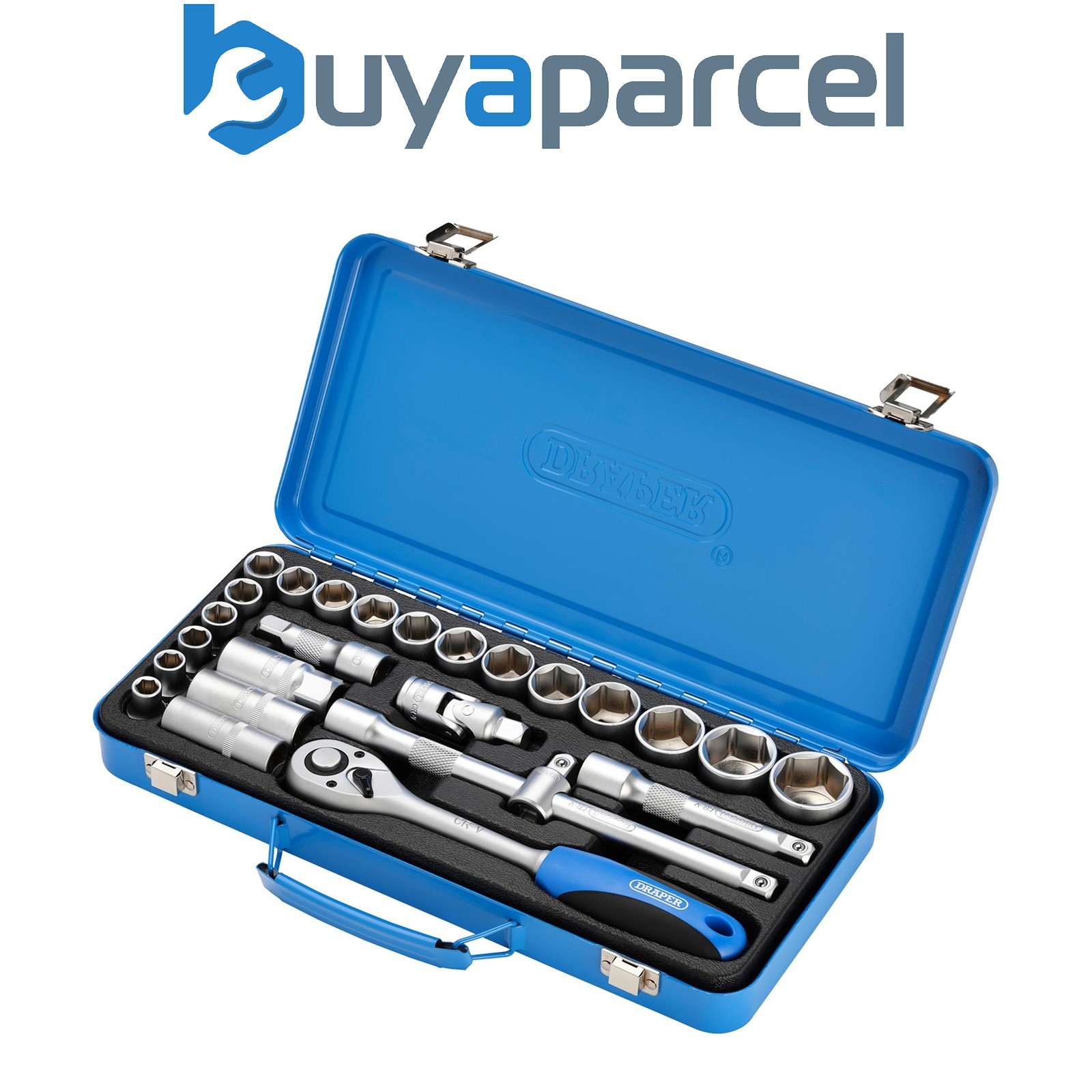 Draper 16368 Metric Socket Set, 1/2" Sq. Dr. (26 Piece)